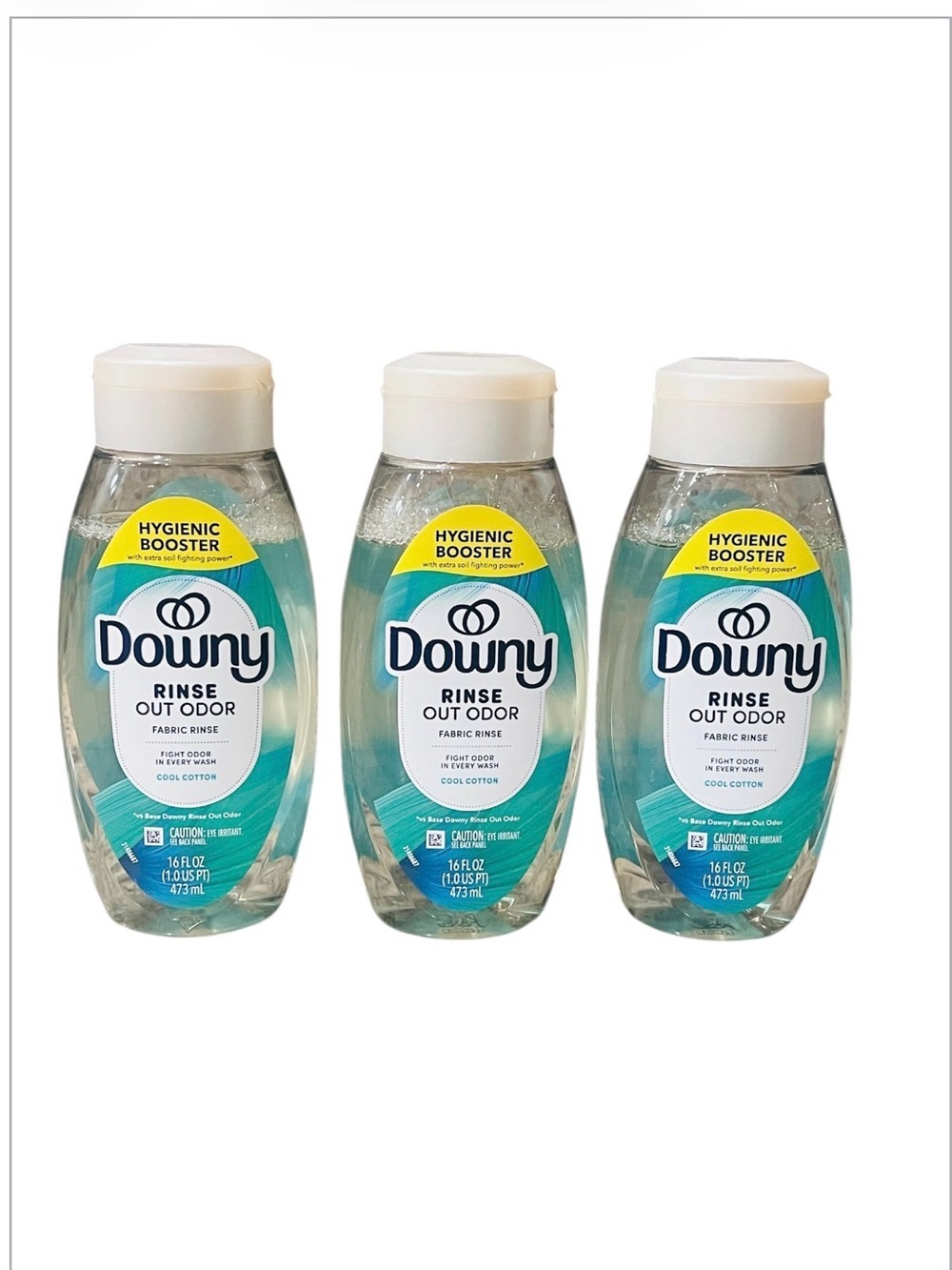 (3) Downy Rinse Out Odor Fabric Rinse – Cool Cotton Seafoam Blue